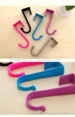 Factory made high quality ABS plastic velvet door hook length 12.5cm