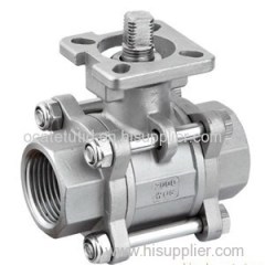 20003000WOG Three Piece Ball Valve