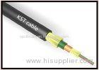 Pe Black Armoured Fiber Optic Cable Corning Fiber Optic Network Cable