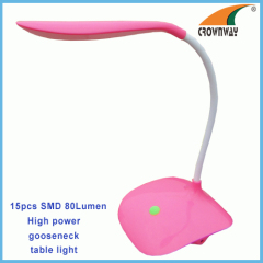 SMD table lights USB rechargeable reading lights 3*AA flexible reading LED gooseneck professional study light