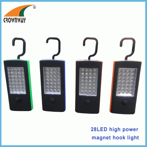 28LED working light hook and magnet working lamp 3*AAA battery repairing lamp outdoor lamp camping and tent lanterns