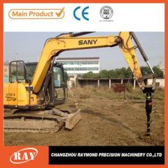 Powered Earth auger ground drill for skid steer loader