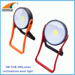 3W COB working light magnet and stand outdoor lamp 3*AAA battery work light 250Lumen high power camping lantern