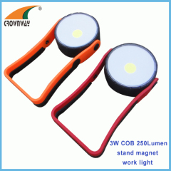 3W COB working light magnet and stand outdoor lamp 3*AAA battery work light 250Lumen high power camping lantern