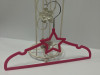 Plastic red velvet 33cm star shape children hanger for sale