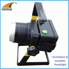 10W XML T6 Cree Led floodlight 3*18650 Lithium rechargeable Led working lamp 1000Lumen high power spot lamp