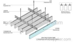 aluminum ceiling metal ceiling Quadrate pipe baffle ceiling system