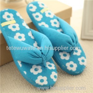 Blue Open-toed Woman Slippers