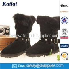 Luxury Black Snow Boots