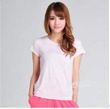 Apparel & Fashion T-shirts YUSON Bamboo Blouse Women's Short Sleeves Casual Tops T-shirt For Summer