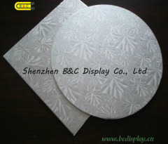 Embossing aluminum foil paper wrapped masnotie board cake drums with SGS