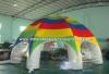 Outdoor Big Air Tight Inflatable Tent With White Tubes And Colorful Roof