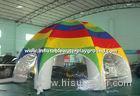 Outdoor Big Air Tight Inflatable Tent With White Tubes And Colorful Roof