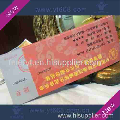 anti-fake security paper with watermark print entrance ticket