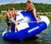 Dark Blue / White Inflatable Saturn Rocker Floating Saturn On Water
