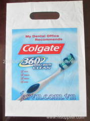 die cut plastic bag with brand logo