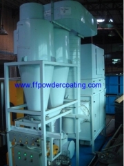 horizontal powder coating system for aluminum profile