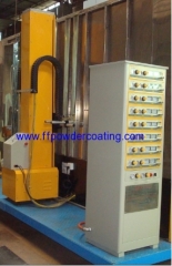 horizontal powder coating system for aluminum profile