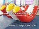 White / Red Inflatable Swimming Toys Pool Teeter Totter With Durable Handles