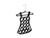 Fashion slip dress design black flocked scarf hanger space saver