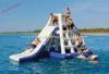 Giant Inflatable Floating Water Slide Outdoor Water Sports With Reinforcement Strip