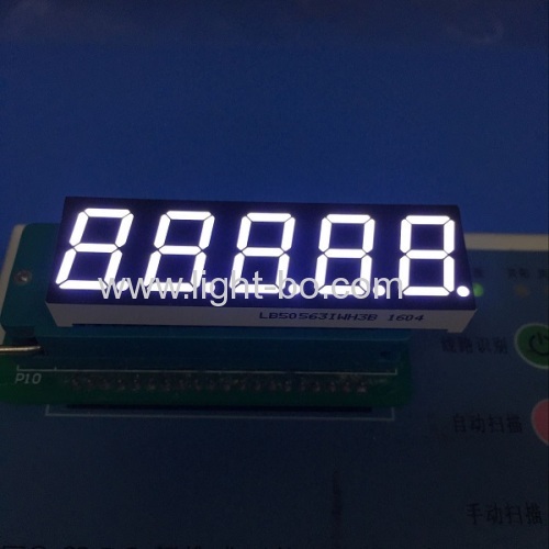 blanca "de 5 dígitos de 7 segmentos Ultra 0.56 pantalla LED para el indicador de temperatura digital