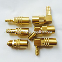 Copper material dry break couplings for injection molding coolant system