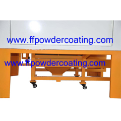 Powder coating spray booth with multi-cyclone