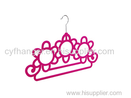 Multifunctional red velvet hanger for scarf made by ABS plastic