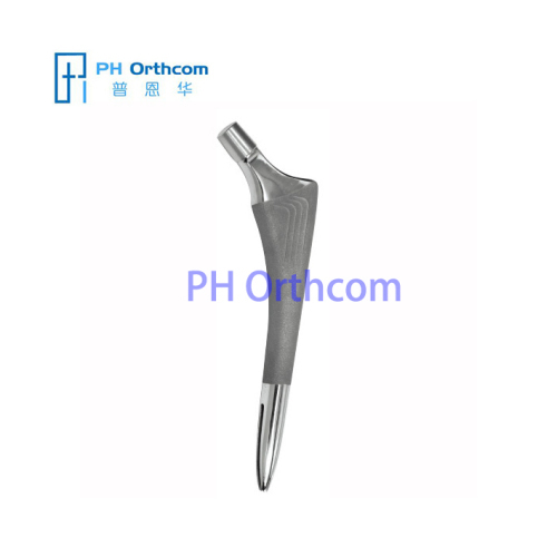 Titanium Prosthesis Cementless Total Hip Replacement Femoral Stem with Sand Blasting Arthroplasty Hip Implant