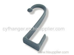 Grey flocked ABS plastic door hook home storage