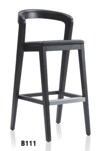 North Europe style black wooden bar chair furniture