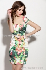 2016 spring and summer fashion floral dress