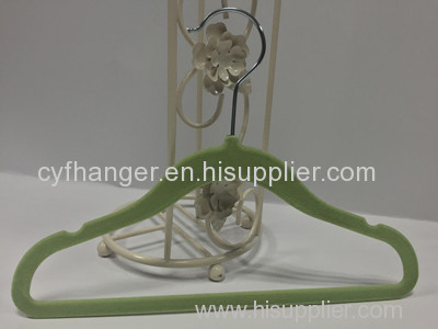 33.5cm teal velvet with ident non-slip baby hanger made by ABS plastic
