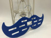 Fashion mustache design dark blue velvet scarf hanger made by ABS plastic