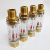 Hedland brass water flow meter with plastic transparent body