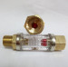 hedland flowmeter brass water flow meter with plastic transparent body