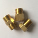 Straight double thread nipples with stainless steel or copper tone