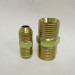 Straight double thread nipples with stainless steel or copper tone