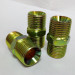 Straight double thread nipples with stainless steel or copper tone