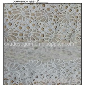 Polyester Cheap Heavy Embroidered Lace Fabric (S8092)