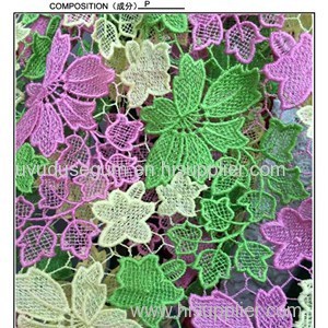 Multicolor & Guipure Thin Style Polyester Water Soluble Lace Fabric (S8052)