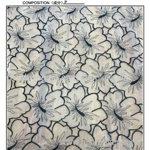 Wholesales Lace Fabric 100% Polyester Embroidery Design Flower Style(S8024)