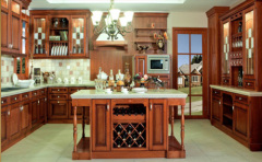 America Style Solid Wood Kitchen Furniture for Villa (BR-SA01B)