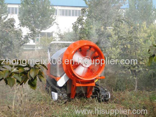 Agriculture using air-blowing sprayer