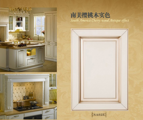 America Style Solid Wood Kitchen Cabinet (Br-SA02e)
