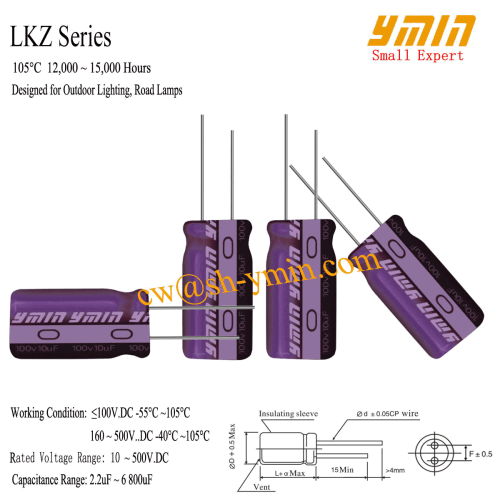 LED Capacitor Radial Electrolytic Capacitor for LED Lighting and General Purpose