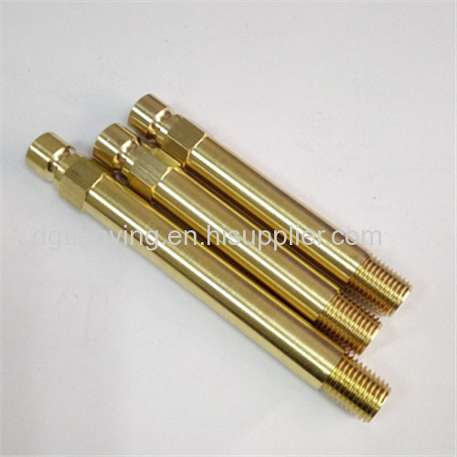 Multiple sizes of brass body connection pipe extended test nipples brass hose