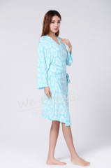 Apparel&Fashion Underwear&Nightwear Sleepwear&Pajamas Women's 3/4 Sleeve Bamboo Shorts Wrap Robe Martini Damask Pink