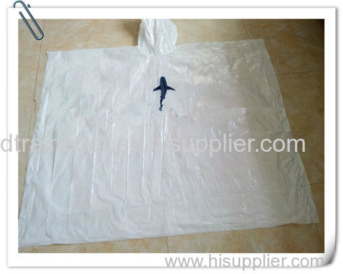 Disposable White PE Poncho